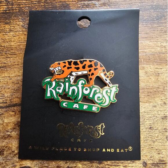 Vintage Y2K Rainforest Cafe Collectors Pin Leopard Cheetah Enamel - Picture 2 of 3